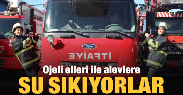Ojeli elleri ile alevlere su sıkıyorlar