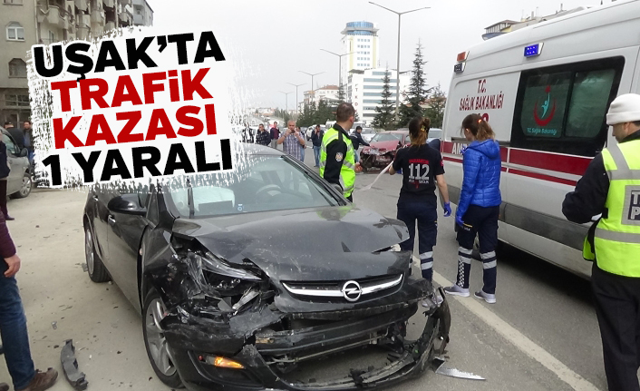 Uşak’ta trafik kazası, 1 yaralı