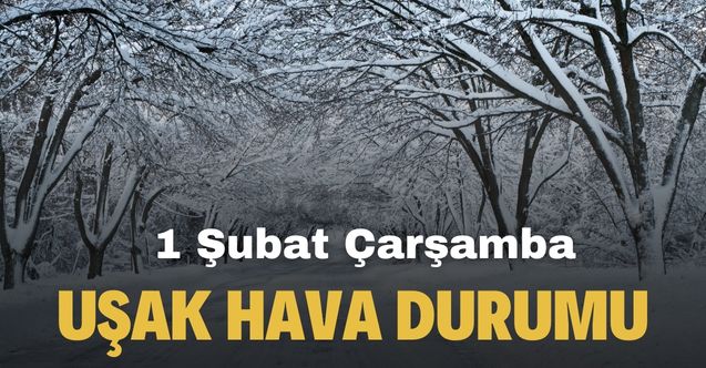 Uşak'ta kar yağışı hakim olacak! 1 Şubat Çarşamba Uşak hava durumu