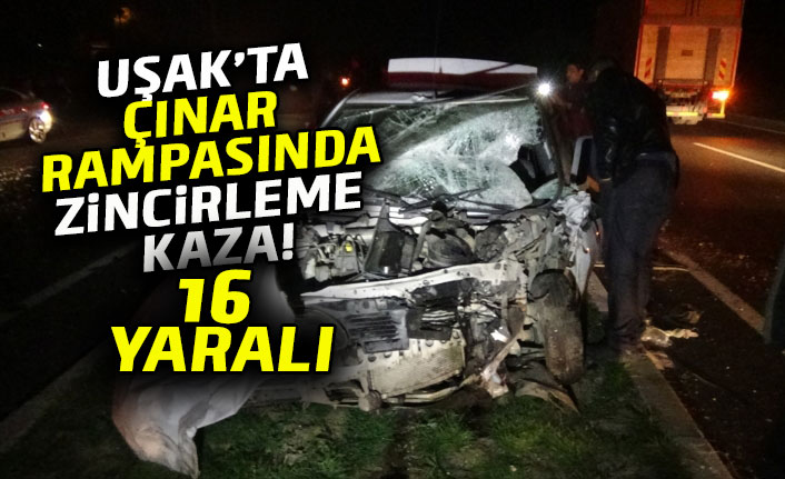 Çınar rampasında zincirleme trafik kazası, 16 yaralı