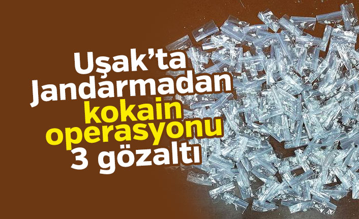 Uşak'ta jandarmadan kokain operasyonu