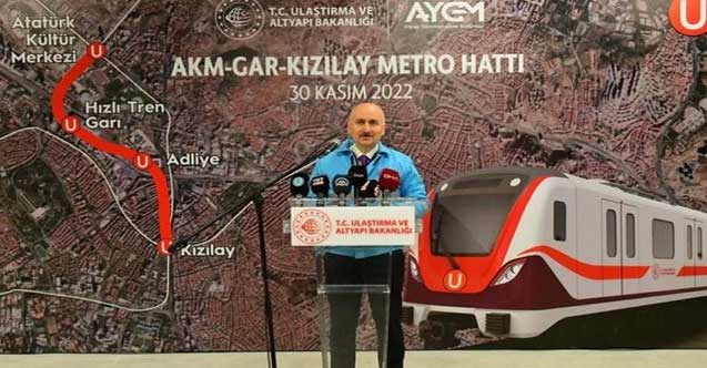 Keçiörenliler bu duyuruyu bekliyordu! AKM Gar Kızılay Metrosu hakkında bakandan açıklama geldi
