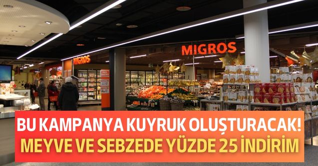 Migros'un bu kampanyası kuyruk oluşturacak! Meyve ve sebzede yüzde 25 indirimle 6 liradan kapış kapış gidecek ürünler duyuruldu