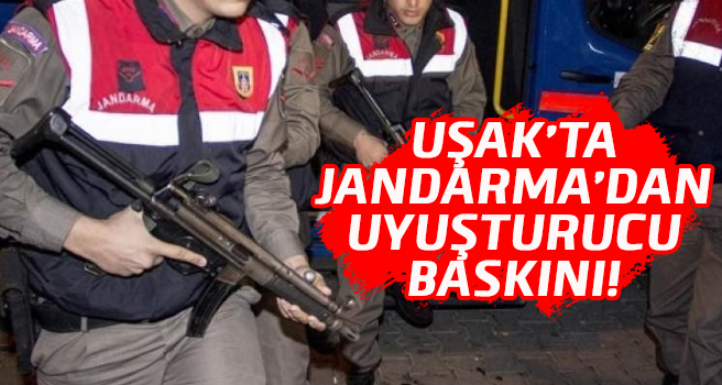 Uşak’ta Jandarmadan Uyuşturucu Baskını