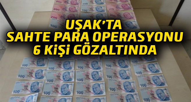 Uşak’ta sahte para operasyonu, 6 kişi gözaltına alındı