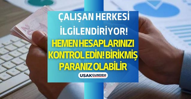 Hemen hesaplarınızı kontrol edin! Birikmiş paranız olabilir bu işlemi yapmayı ihmal etmeyin