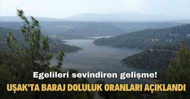 Uşak'ta baraj doluluk oranları açıklandı Egeliler sevindi!