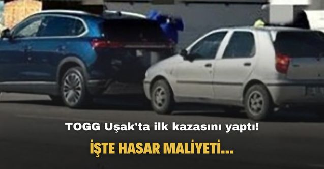 Yerli otomobil TOGG Uşak'ta ilk kazasını yaptı! İşte merak edilen hasar maliyeti tutarı