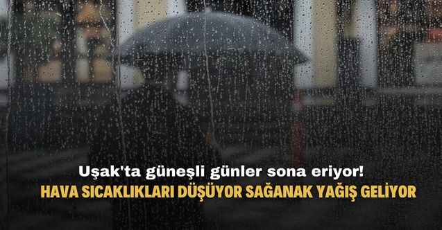 Uşak'ta hava sıcaklıkları düşüyor yağışlı hava geri geliyor!