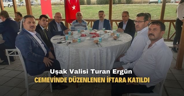 Uşak Valisi Ergün Cemevinde düzenlenen Muharrem ayı iftarına katıldı