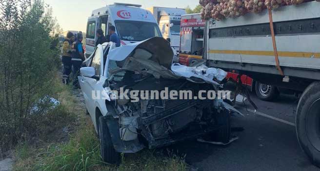 Uşak güne kazayla uyandı! 1 kişi hayatını kaybetti