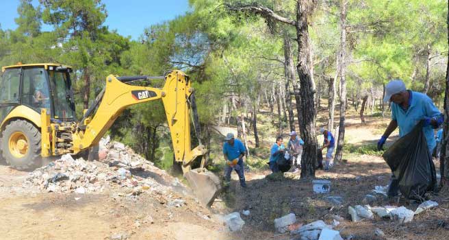 Akse Çamlığı'nda Temizlik Seferberliği