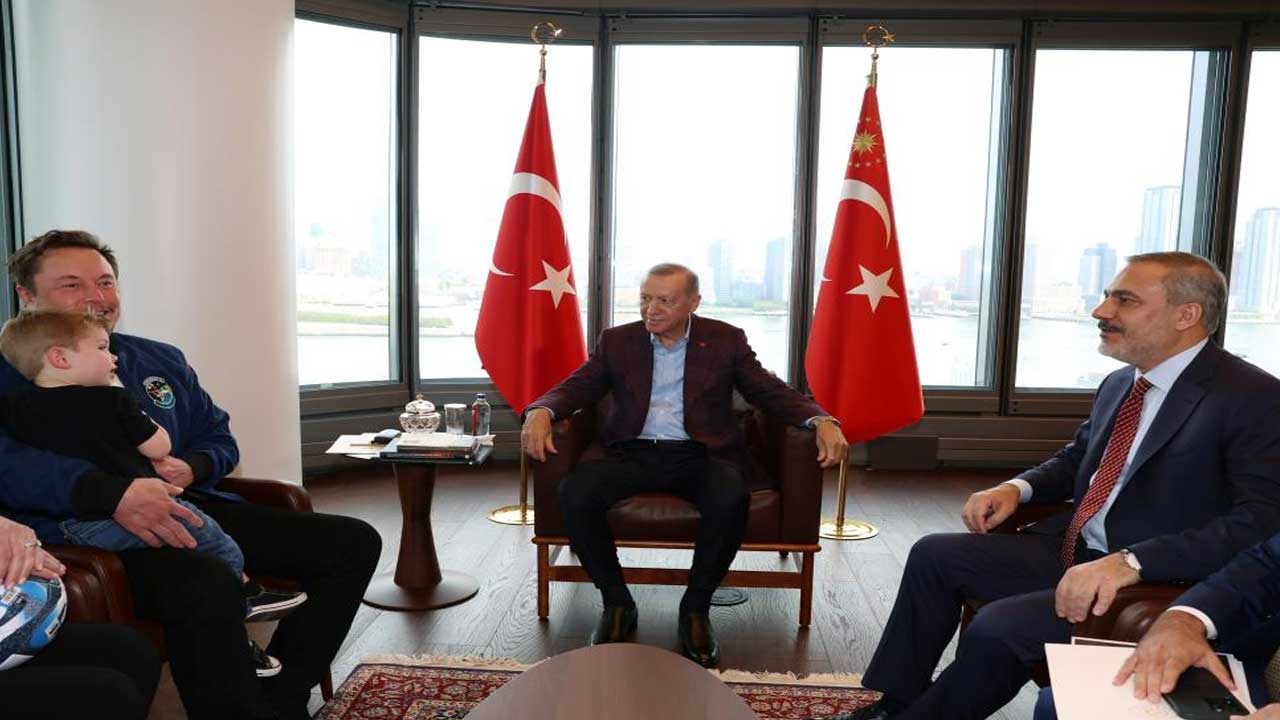 Cumhurbaşkanı Erdoğan New York’ta Türkevi’nde Elon Musk'ı kabul etti