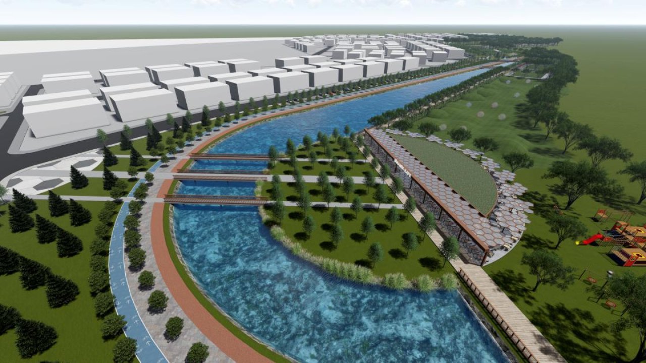 Kütahya'nın çılgın projesi Kanal Kütahya projesinde bungalov evler yükseliyor
