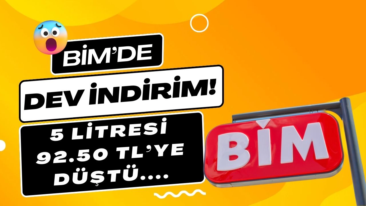 31 Ekim Salı DEV indirim başlayacak! BİM'de 5 LT'si 92.50 TL'den satılacak koşan alacak