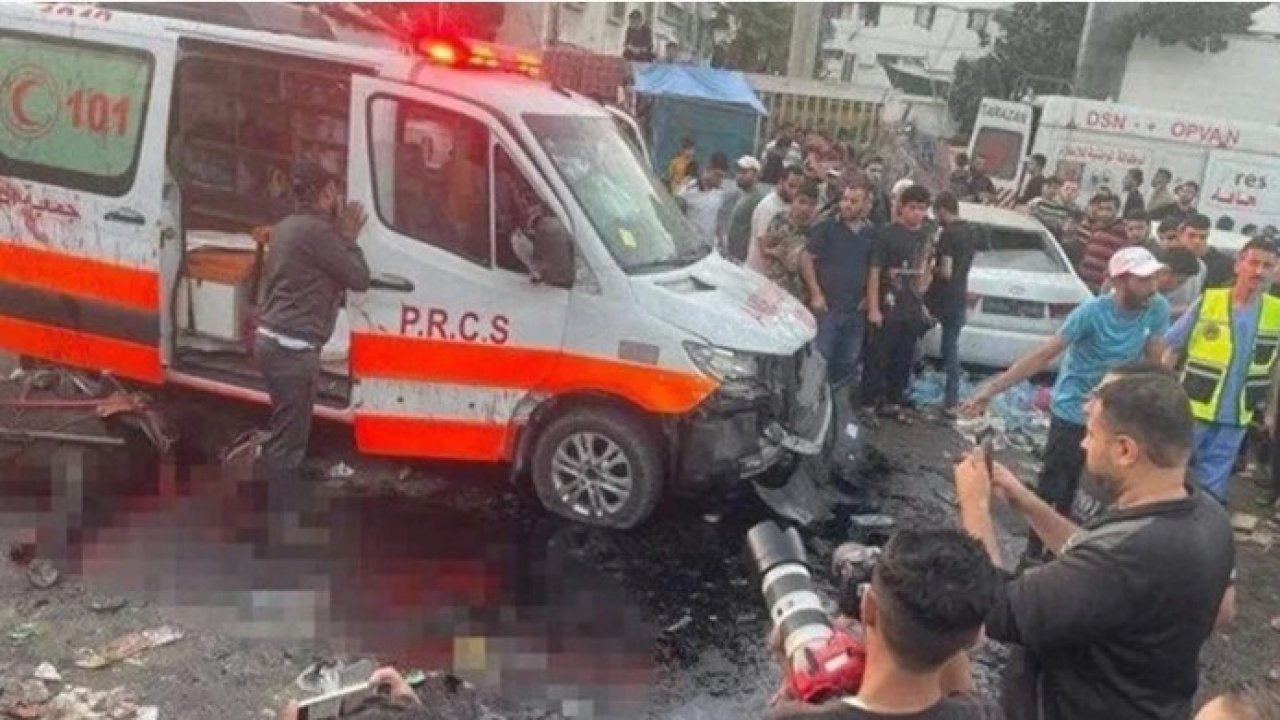İsrail Nasr Çocuk Hastanesi'nin girişini bombaladı