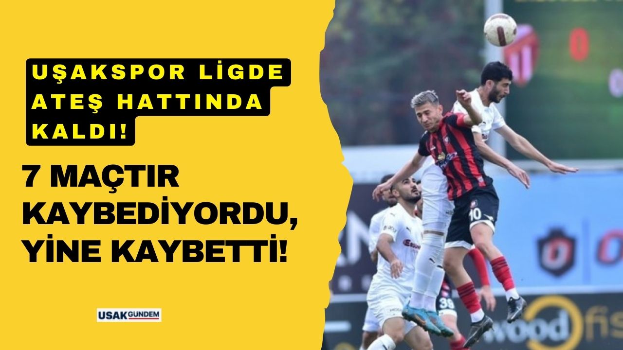 7 maçtır kaybeden Uşakspor Bursa'da İnegölspor'a da yenildi!