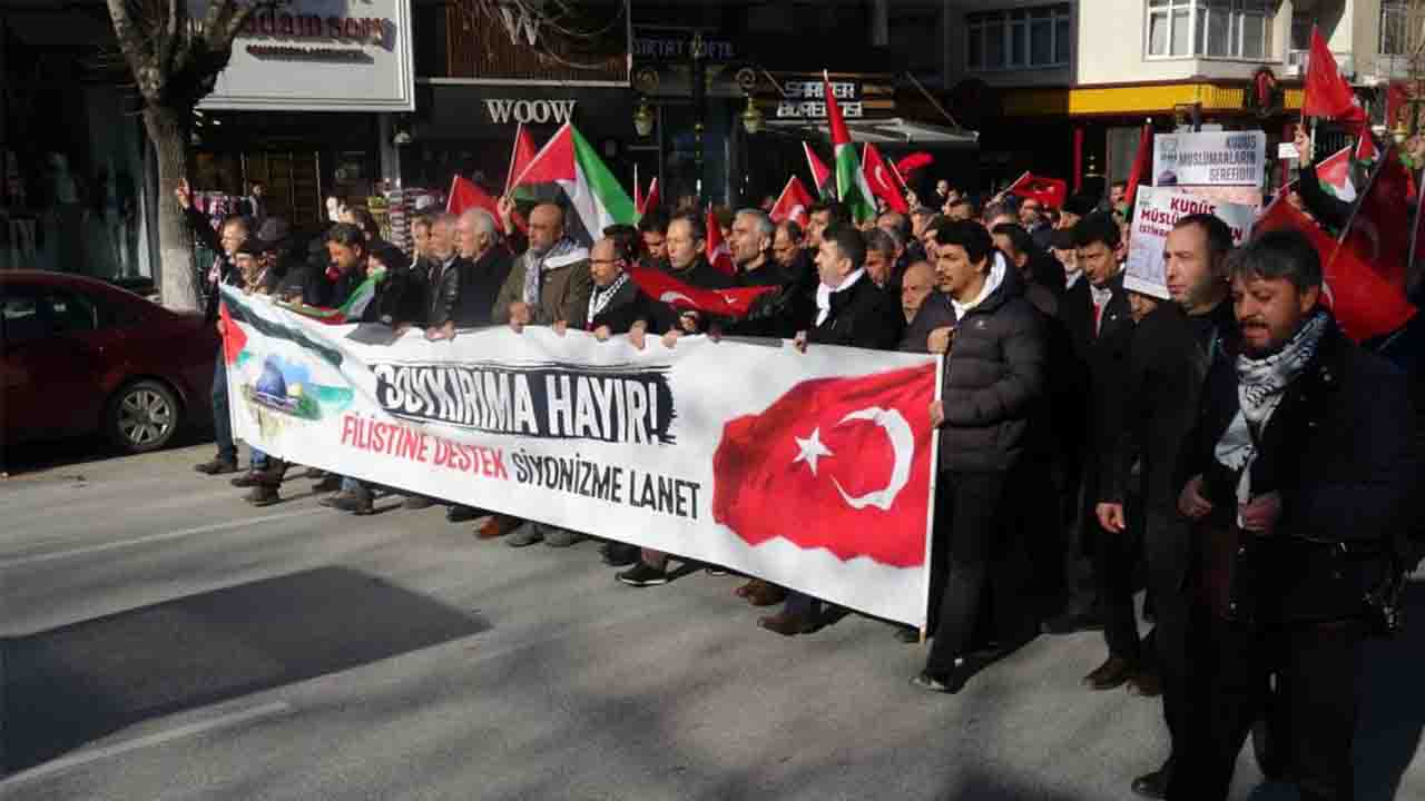 Kütahya Filistin'e destek için yürüdü!