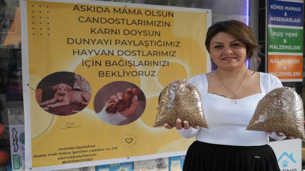 Denizli'de sokak hayvanları için askıda mama kampanyası başlatıldı