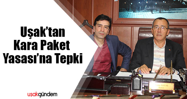 Uşaklı bakkallardan kara paket yasasına tepki