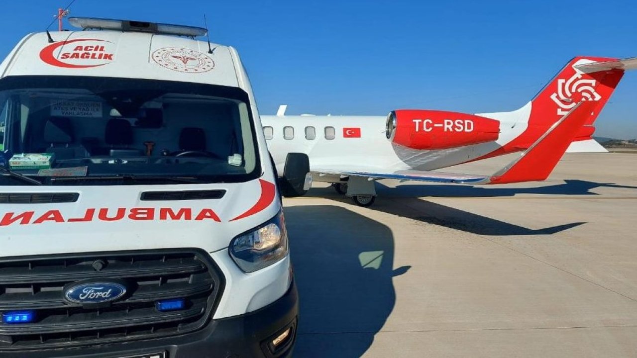 Aydın'da 10 günlük bebek için ambulans uçak havalandı