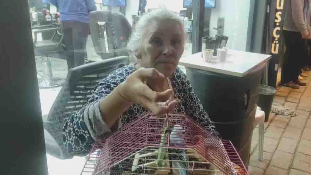Aydın'da evi yanan yaşlı kadın can yoldaşını yangından kurtardı!