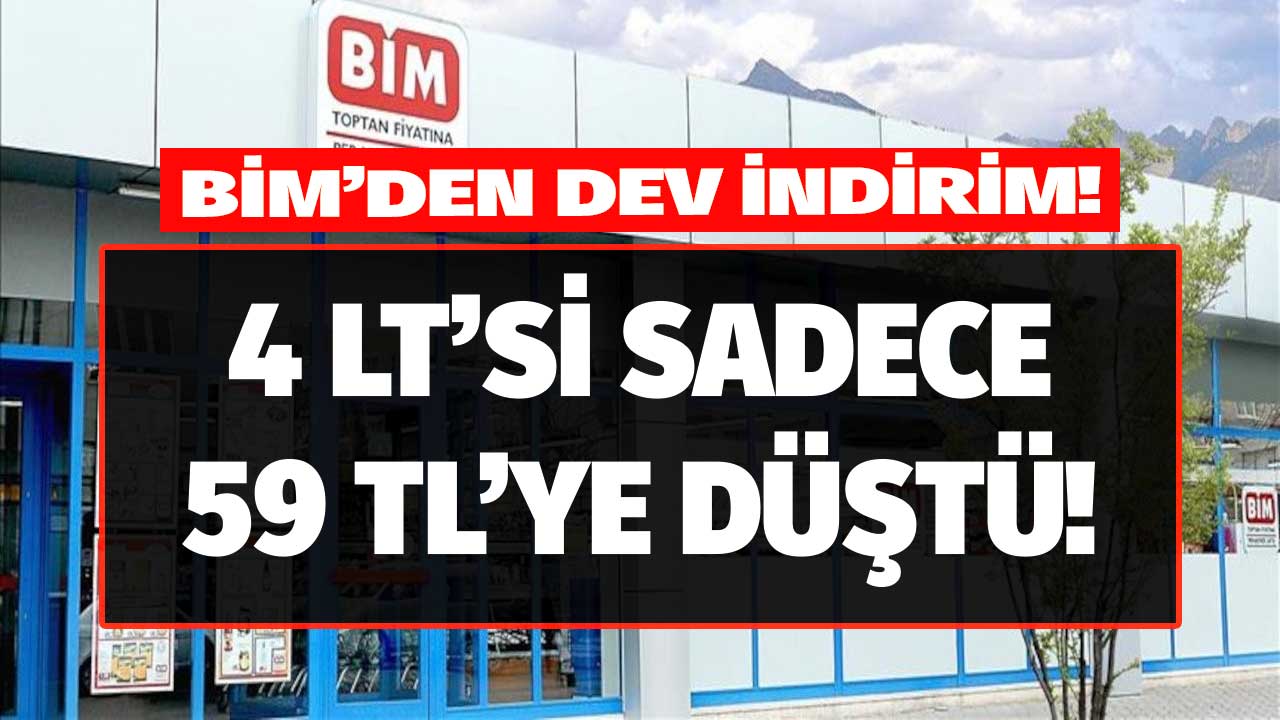 Gözlerinize inanamayacaksınız 4 LT'si 59 liraya düştü! BİM gemileri yaktı indirimin kralı yapıldı