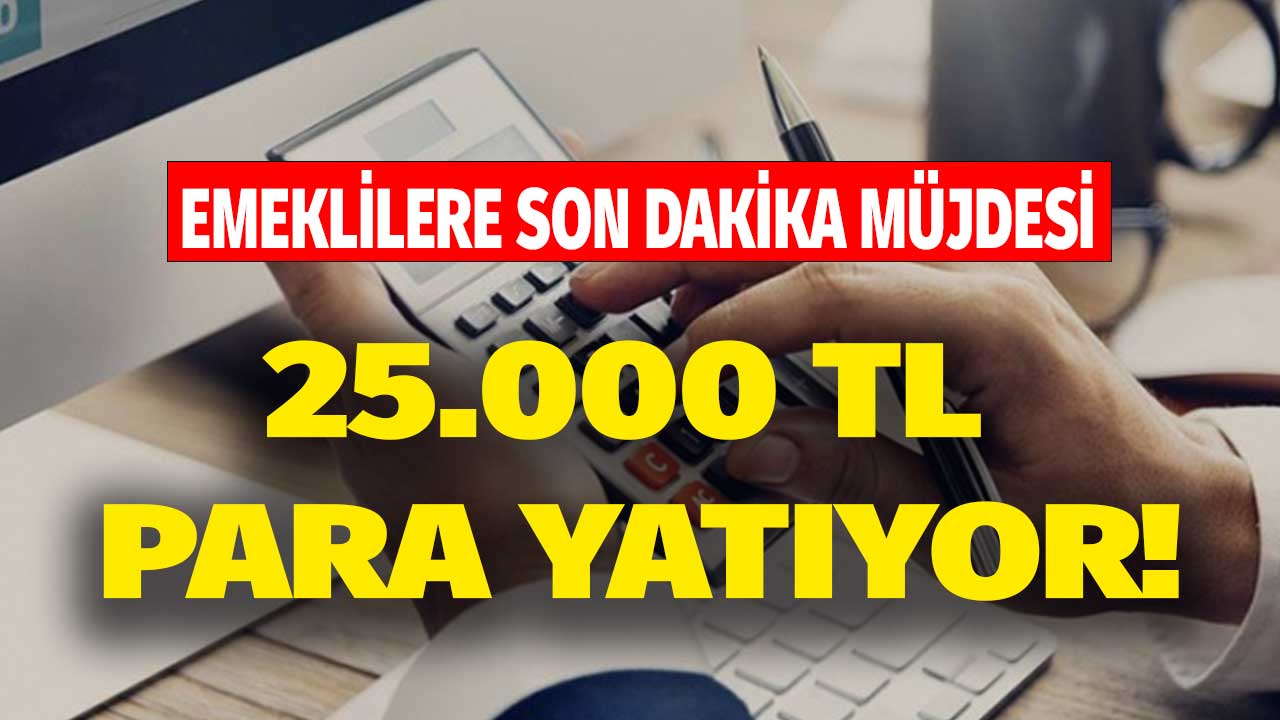 Emeklilere SON DAKİKA müjdesi! Ay sonuna kadar bu işlemi yapan emekliye 25.000 TL yatıyor