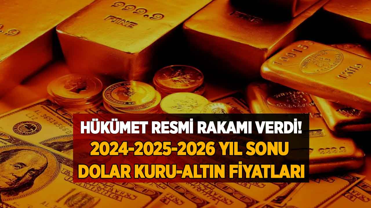 Hükümet resmi rakamı verdi! 2024 2025 2026 dolar kuru ve altın fiyatları göreceği seviye açıklandı