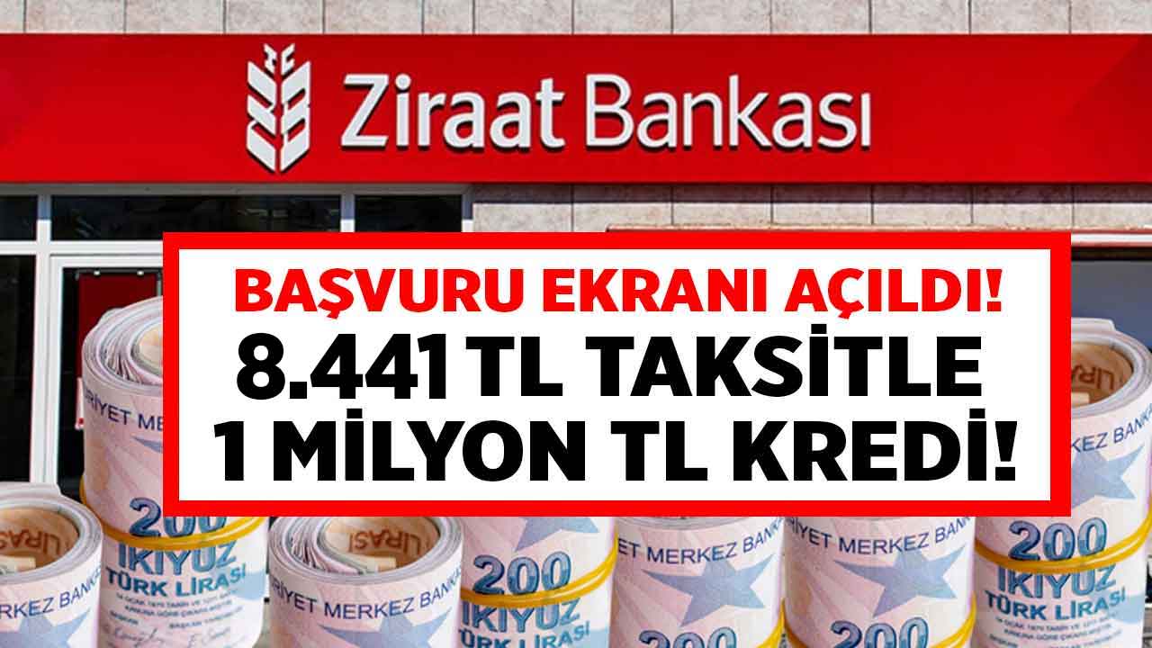 Ziraat Bankası kampanyayı patlattı! 8.441 TL taksitle 1 milyon TL konut kredisi herkes ev sahibi olacak