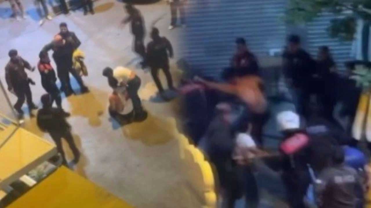 İzmir'de kavgayı ayıran polislere saldıran şahıs kamerada