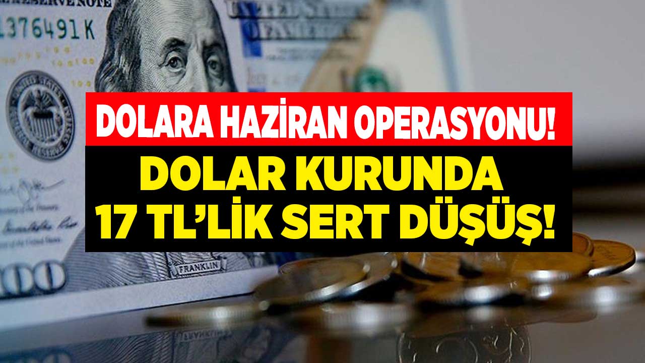 Dolar kurunda 17 TL'lik sert düşüş! Ünlü ekonomist duyurdu dolara HAZİRAN OPERASYONU çekilecek