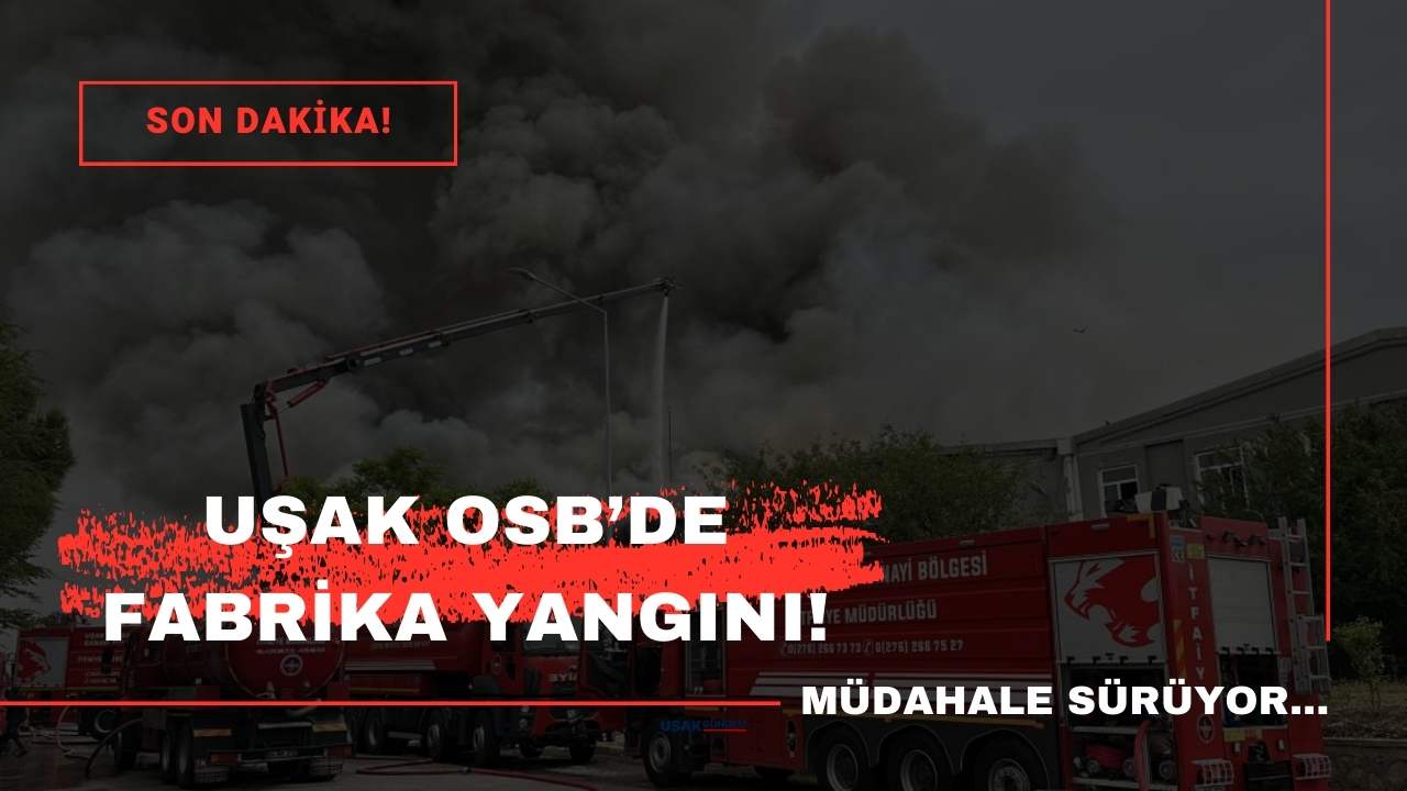 Uşak OSB'de tekstil fabrikasında çıkan yangına müdahale ediliyor