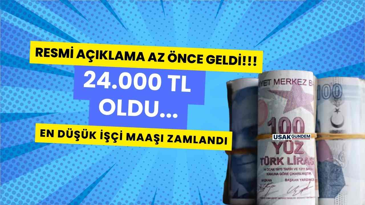 En düşük işçi maaşı SON DAKİKA zamlandı! Resmi imza atıldı resmen 24 bin TL oldu