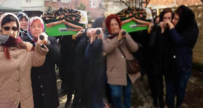 Öğretmen kadınlar hocalarının tabutunu erkeklere bırakmadılar