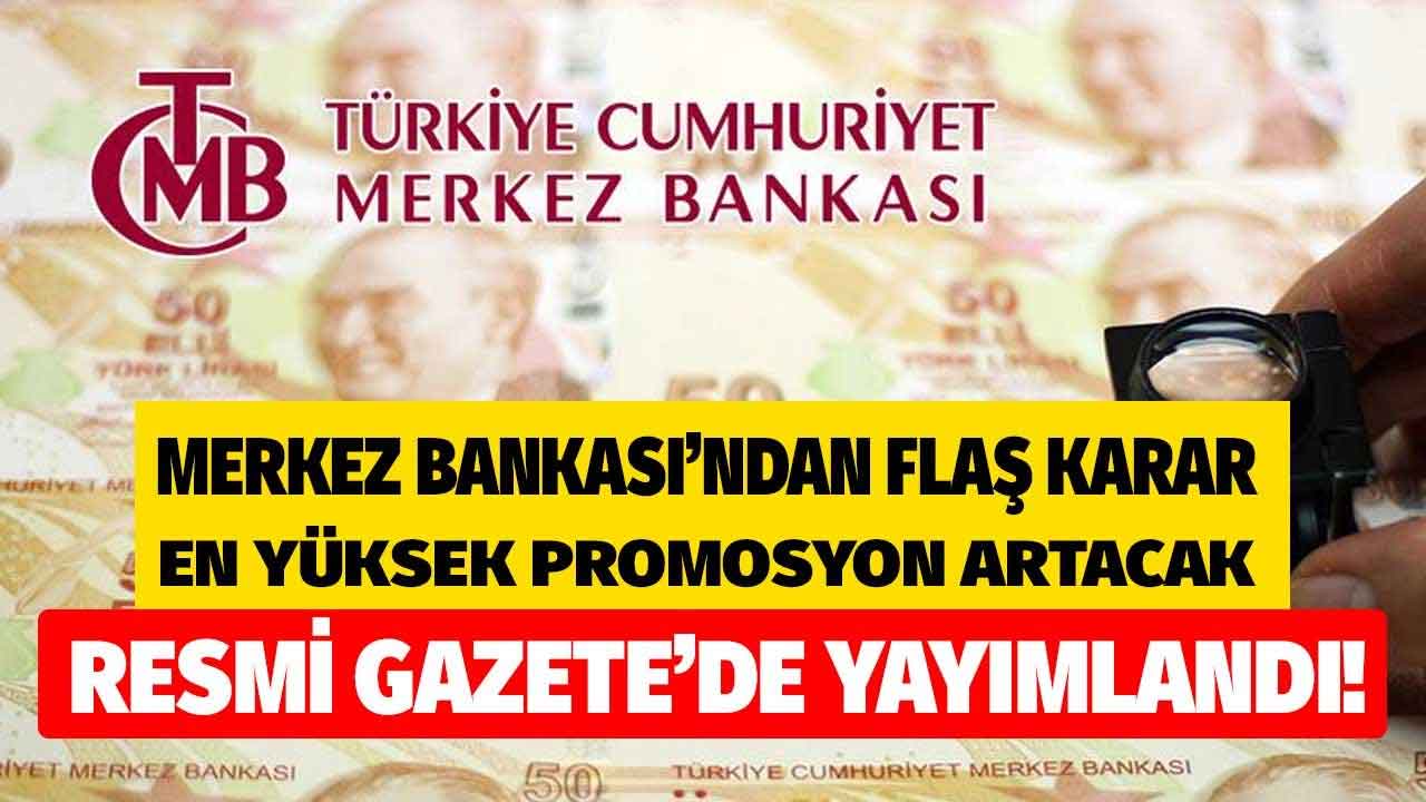 Merkez Bankası kararı Resmi Gazete'de yayımlandı! Emekliye promosyon yükseliyor