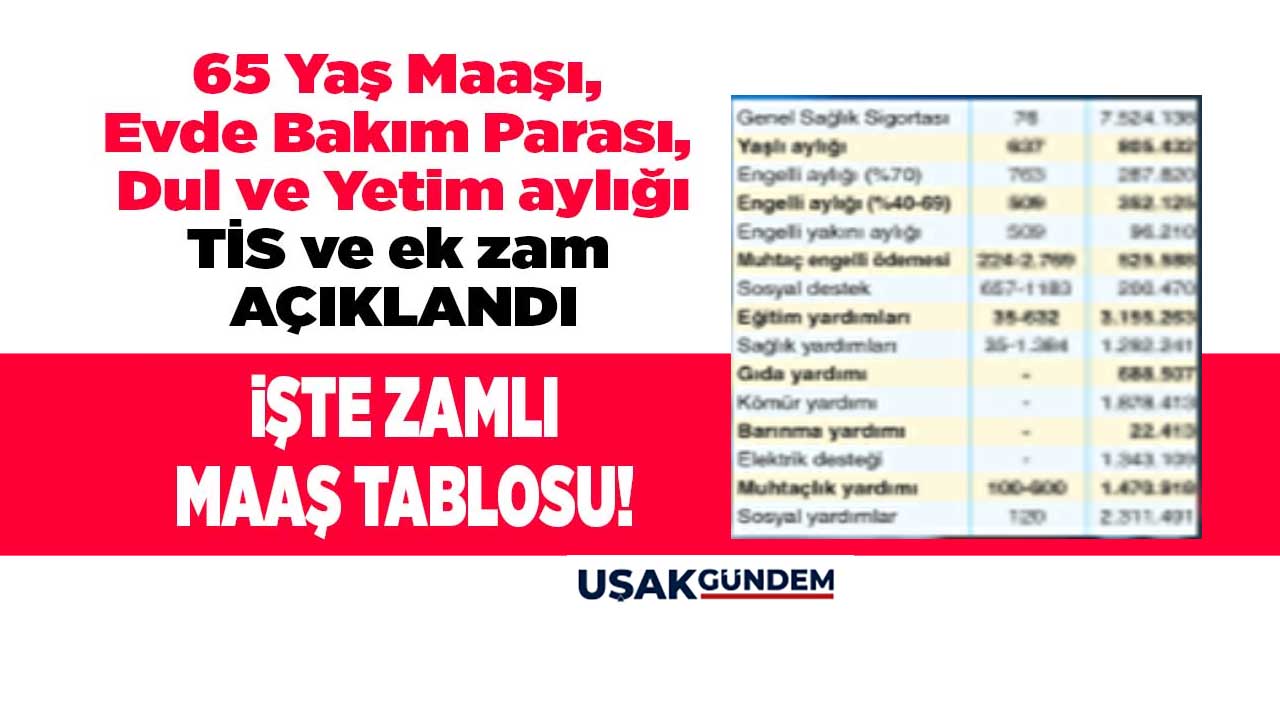Evde bakım parası dul ve yetim aylığı 65 yaş yaşlılık maaşı Temmuz zammı ne kadar olacak 2024? İşte tablo