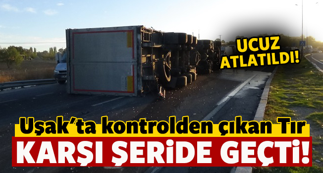 Uşak’ta trafik kazası , 1 yaralı