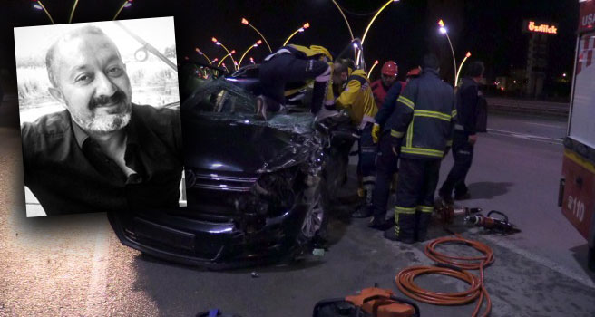 Ağır yaralanan otomobil sürücüsü hayatını kaybetti
