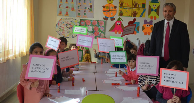 Boylarına bakmadan Yemenli kardeşlerine Uşak’tan yardım eli uzattılar