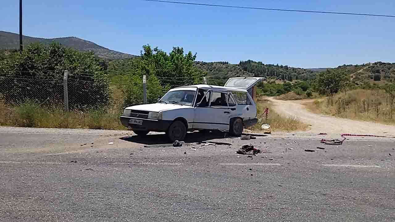 Denizli'de feci kazada otomobil sürücüsü hayatını kaybetti!