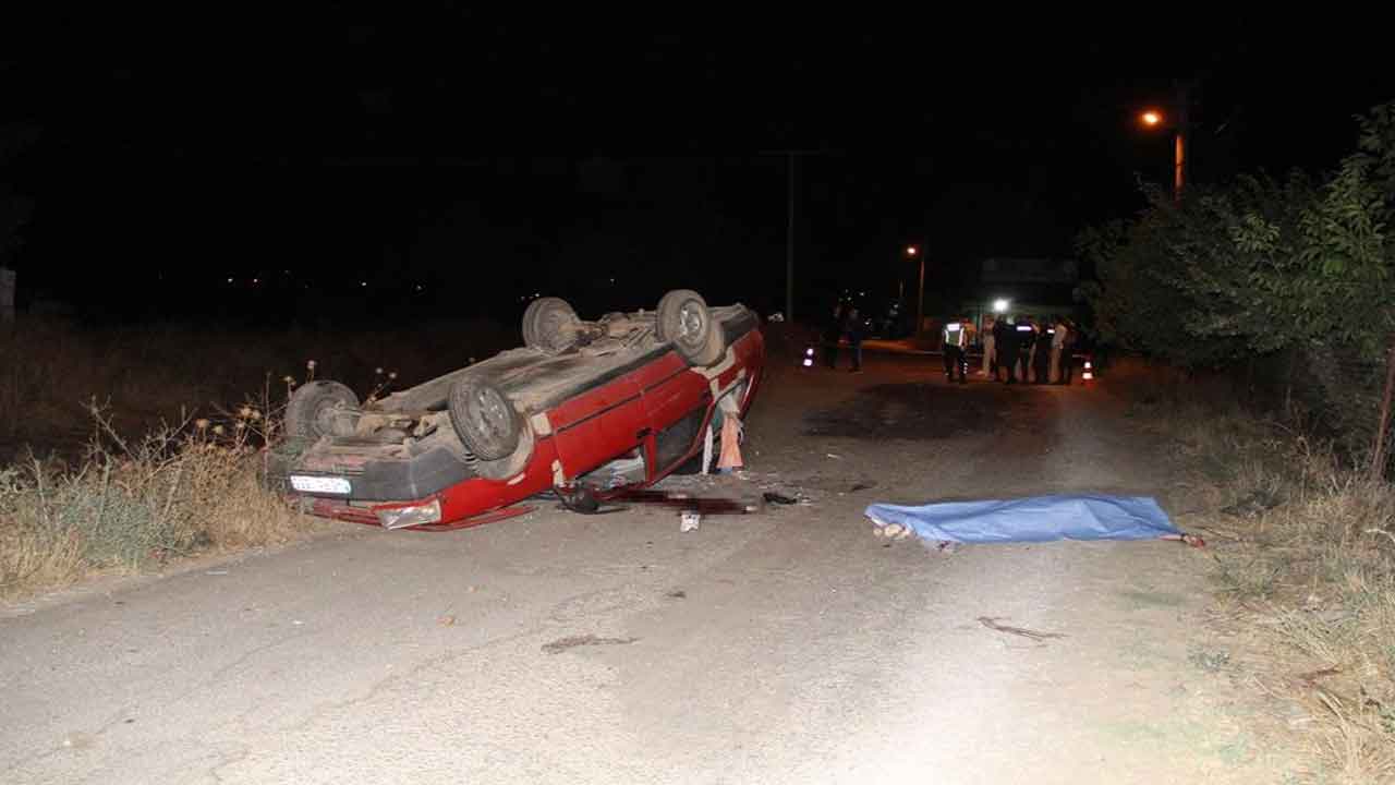 Manisa'da kontrolden çıkan otomobil takla attı! 1 kişi hayatını kaybetti