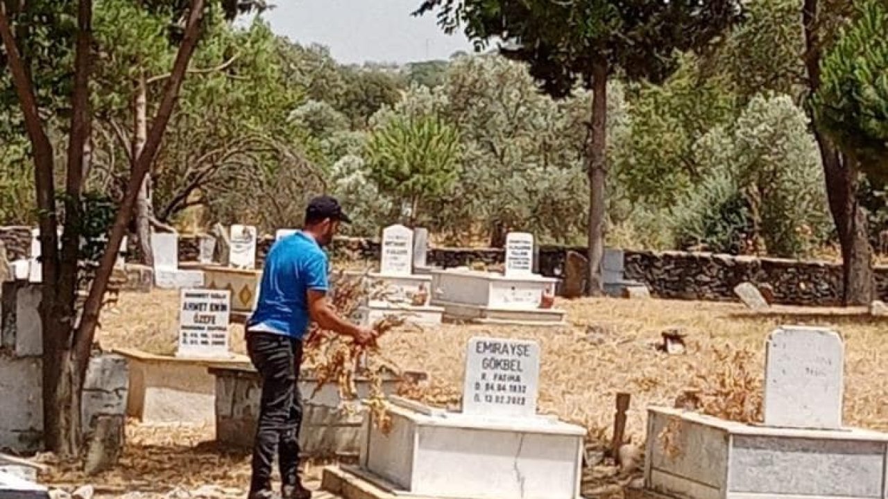 Aydın Efeler Belediyesi mezarlıkları temizliyor