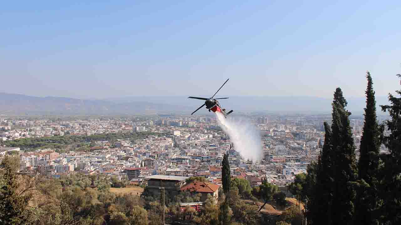 Aydın'da yangın 4 koldan müdahale ile 2 saatte kontrol altına alındı