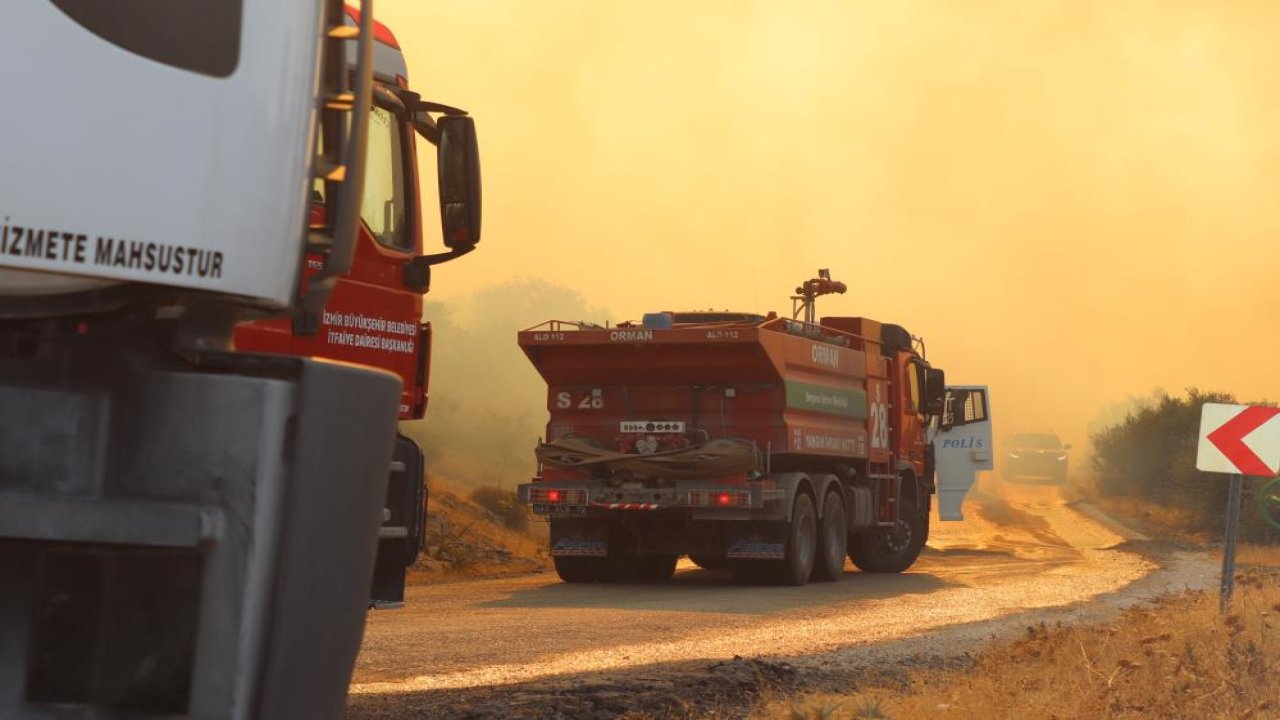 İzmir’deki orman yangını 4 saattir devam ediyor