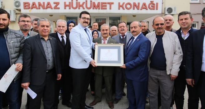 Zafer Arpacı mazbatasını aldı