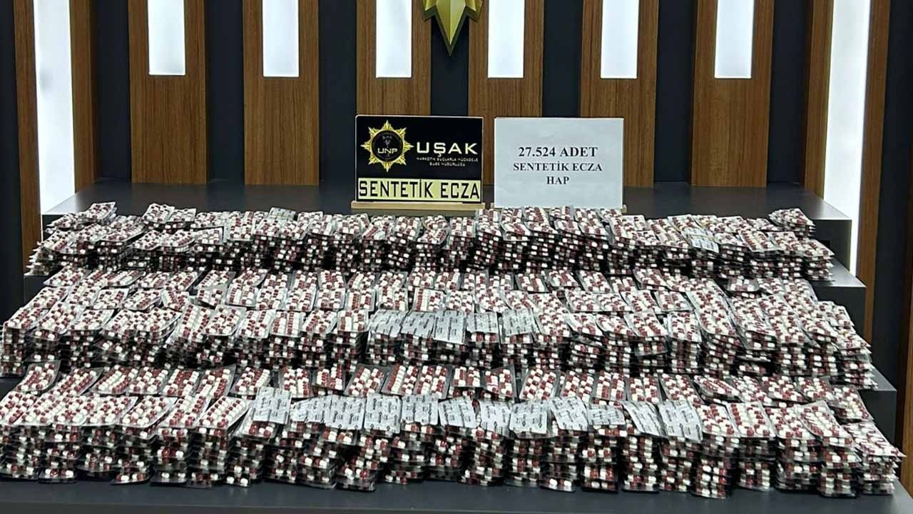 Uşak'ta 27 bin hapla yakalanan zehir taciri tutuklandı