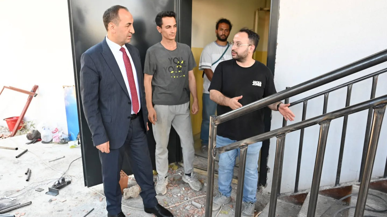 Ömer Bedrettin Uşaklı Ortaokulu’nda güçlendirme çalışmaları sürüyor