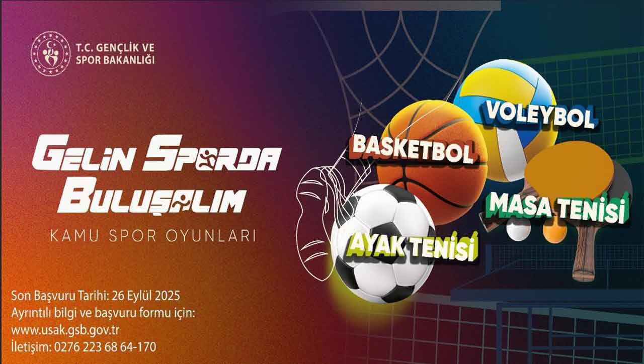 Uşak Gençlik ve Spor İl Müdürlüğü’nden kamu sporlarına davet