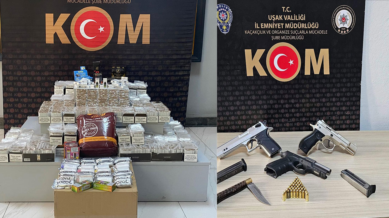 Kaçakçılıkla mücadelede yeni operasyon Uşak polisi 2 şüpheliyi yakalandı